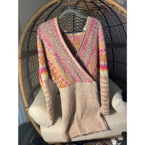 Free people forever fair isle sweater dress size L